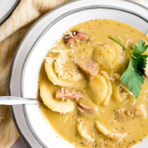 Butternut Squash Ravioli Soup