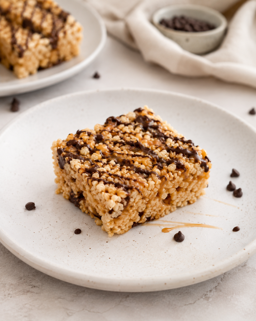 Salted Caramel Rice Crispy Bars